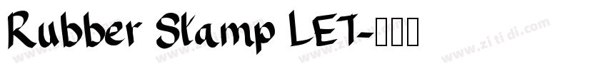Rubber Stamp LET字体转换